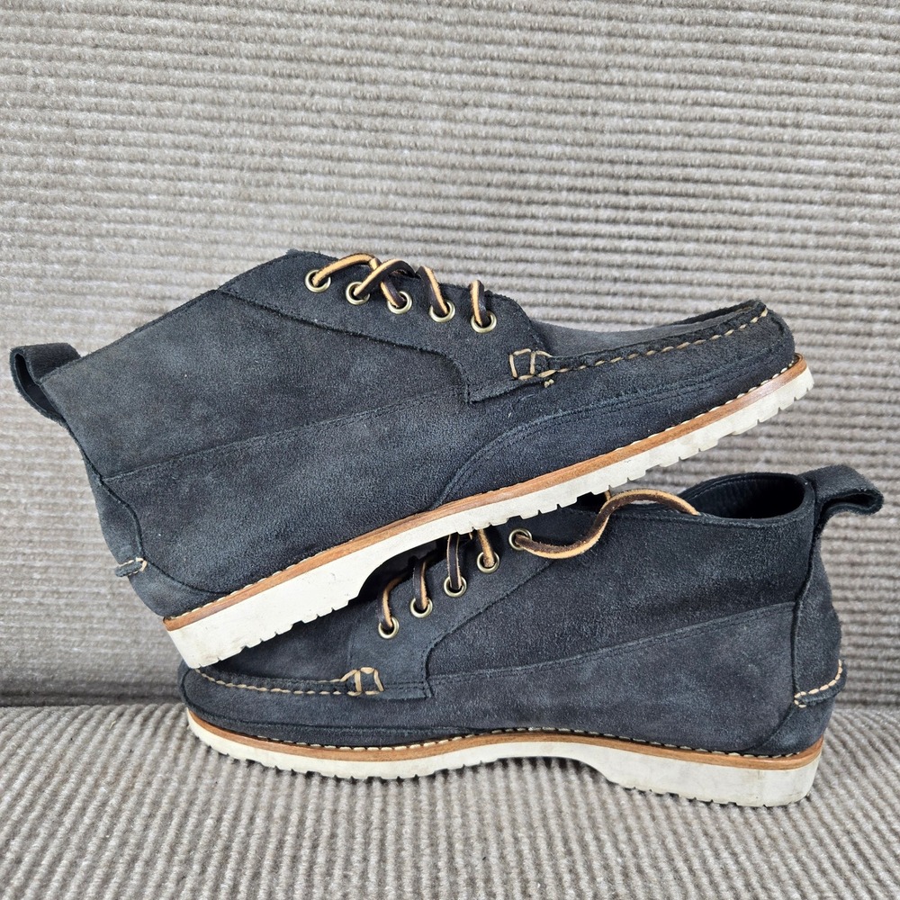 Lucky Brand Mens 9.5 Navy Blue Suede Moc Toe Lace Up Chukka Boots 105440